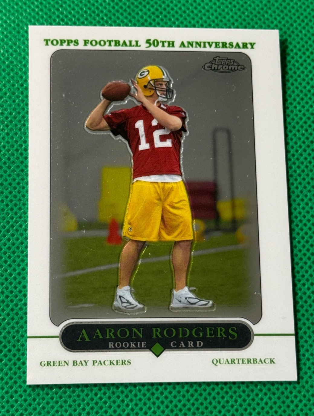 2005 AARON RODGERS Topps Chrome Rookie Card RC #190 Packers HOF - Sharp Card