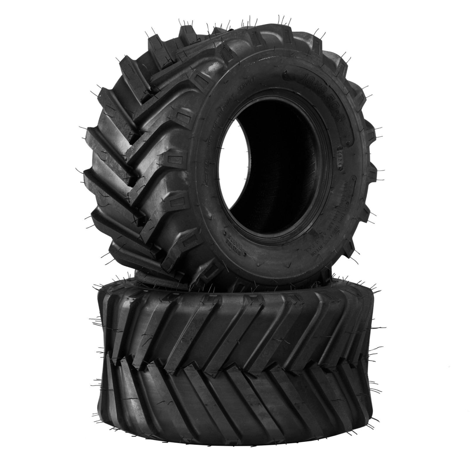 Two 18x8.50-8 Lawn Mower Tractor Turf Tires 6 Ply Tubeless 18x8.5-8 18 850 8