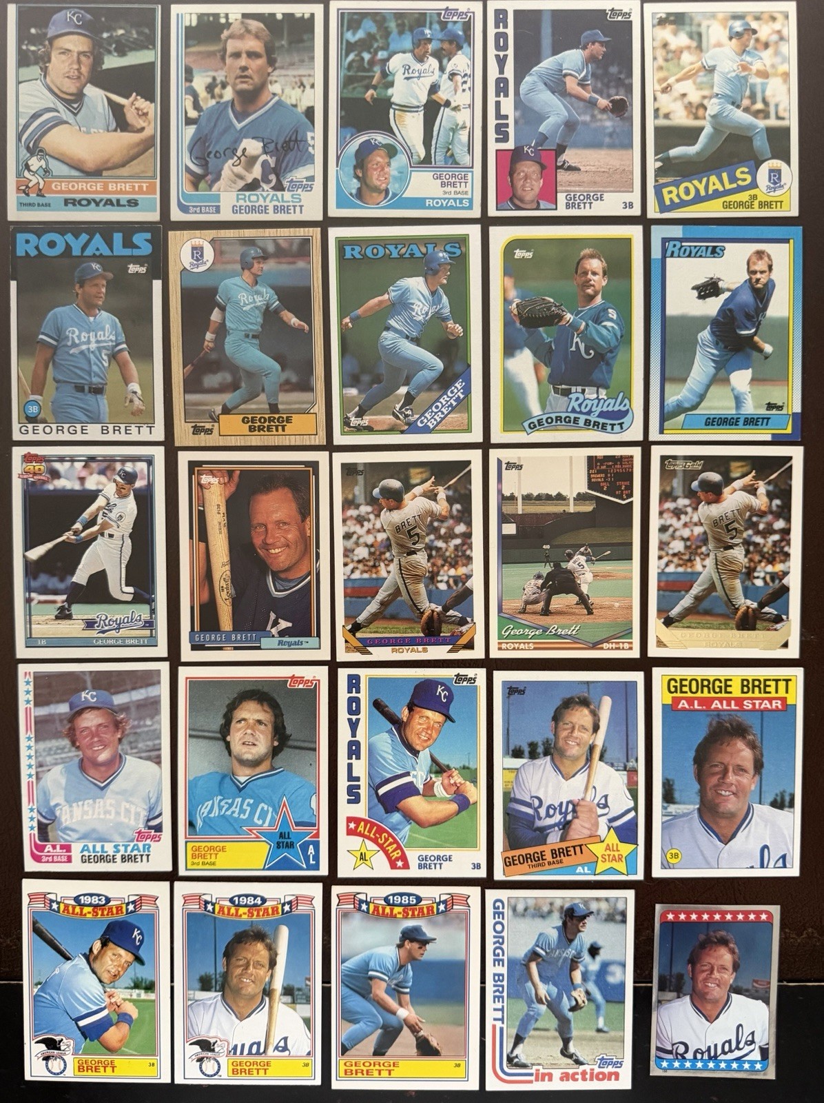 George Brett 175 Vintage Card Lot No Duplicates All Different Cards George Brett 175 Vintage Card Lot No Duplicates All Different Cards