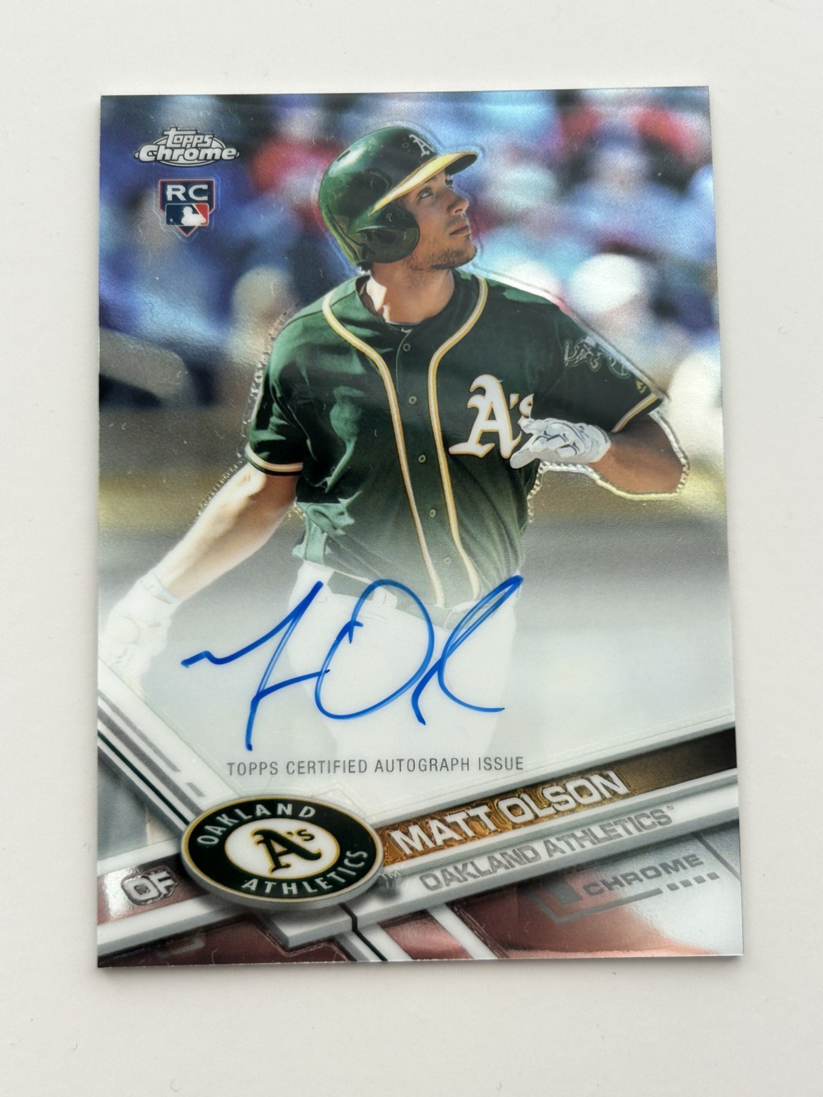 2017 TOPPS CHROME MATT OLSON ROOKIE AUTO RC AUTOGRAPH ON CARD RA-MO