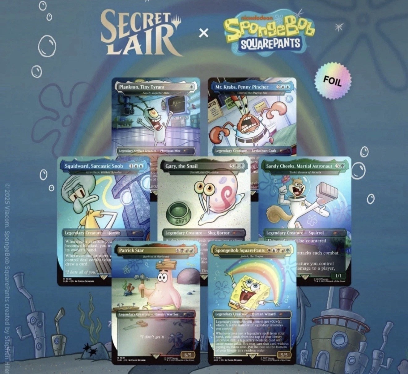 Secret Lair x SpongeBob SquarePants: Legends of Bikini Bottom FOIL EDITION MTG Secret Lair x SpongeBob SquarePants: Legends of Bikini Bottom FOIL EDITION MTG