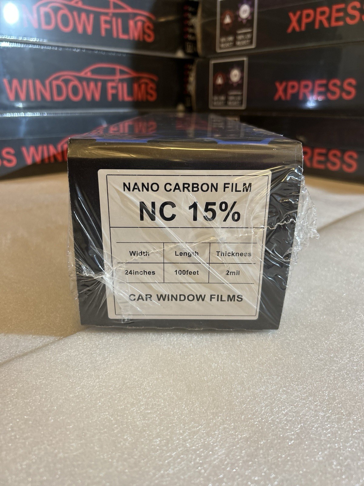 XPRESS WINDOW FILMS - 24” x 100 Ft Roll -  15% 2 Ply Window Tint NANO CARBON 