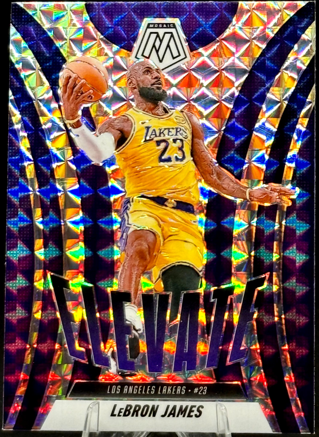 2024-25 Panini Mosaic - LeBron James #13 - Elevate Mosaic Prizm 2024-25 Panini Mosaic - LeBron James #13 - Elevate Mosaic Prizm