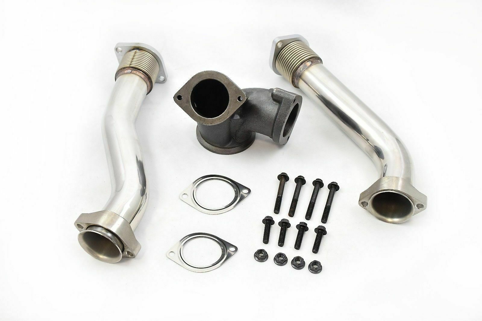 Rudy\'s Polished Turbocharger Up Pipe Kit For 1999.5-2003 Ford 7.3 Powerstroke