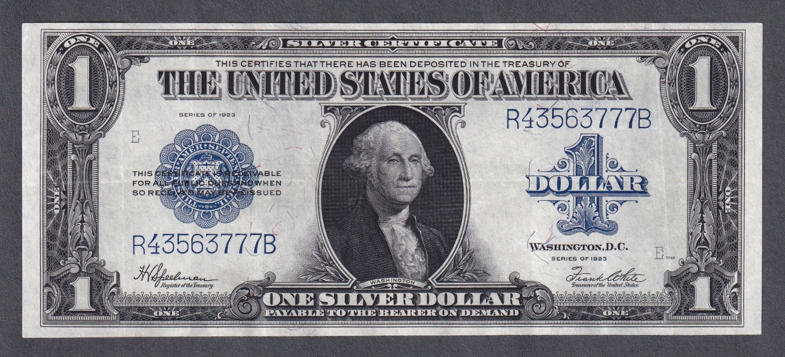 1923 $1 LARGE Size CRISP AU Silver Certificate