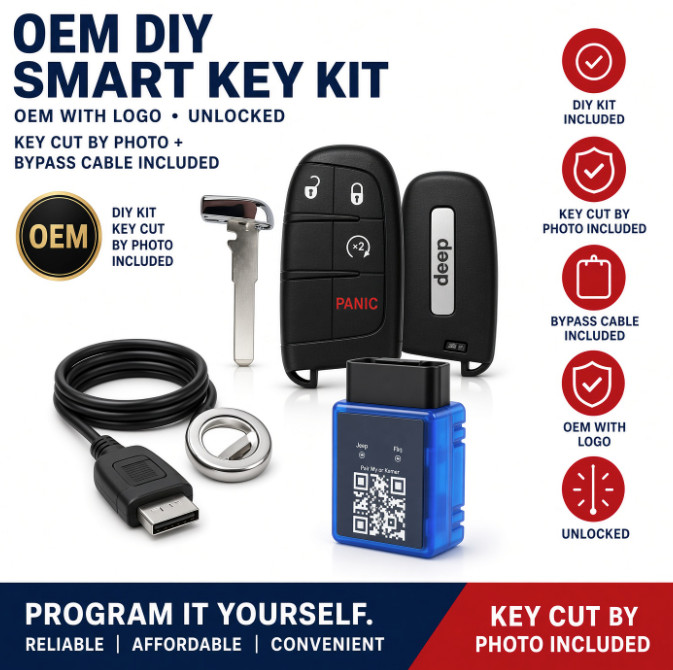 OEM 2015-23 Jeep Renegade Prox Key 735636994 Key Cut Avail OEM 2015-23 Jeep Renegade Prox Key 735636994 Key Cut Avail
