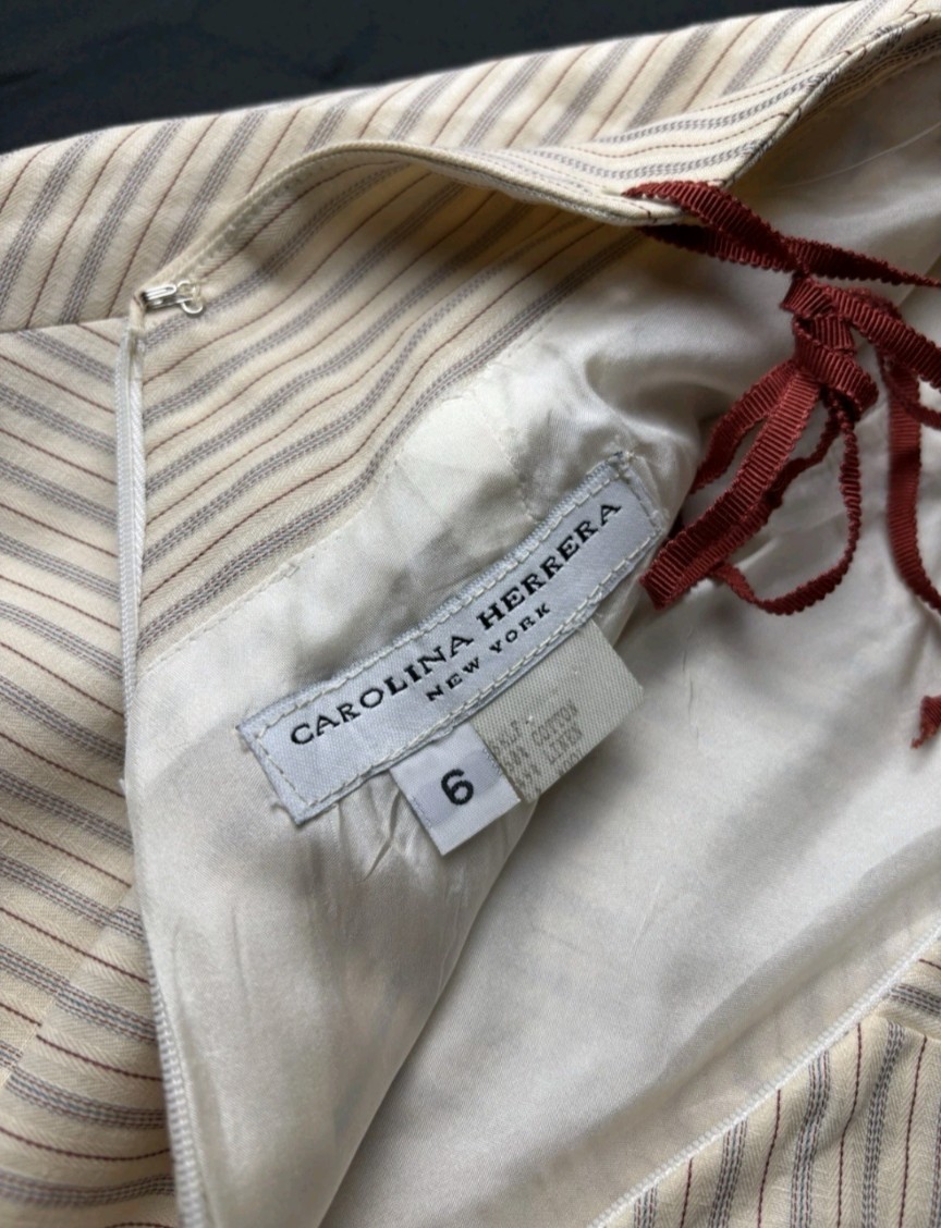 Authentic Carolina Herrera Sz 6 (fits like sz 2) Vintage Cocktail Backless Dress