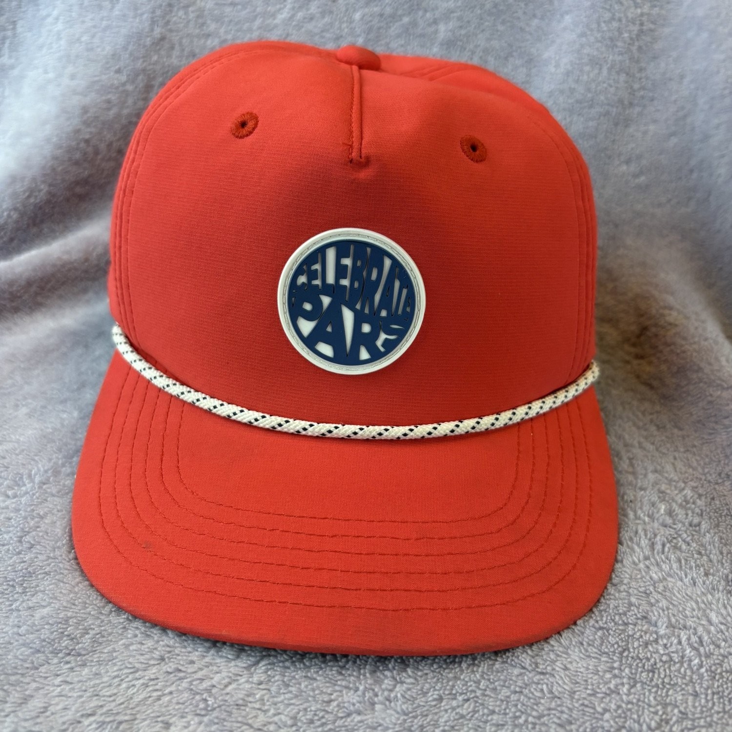 Swannies Celebrate Pars Rope Golf Hat Mens Adjustable Red Snapback Cap