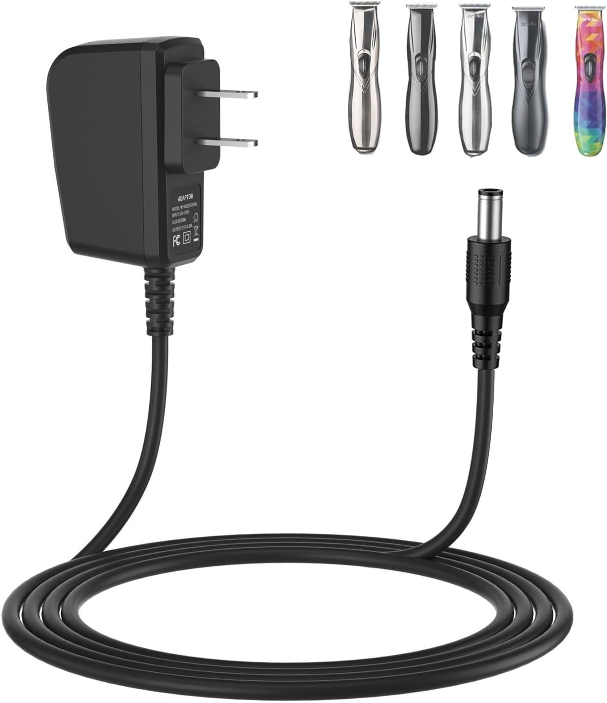 4.9V Power Charger for Andis Slimline Pro Li-Ion T-Blade Trimmer D-8 32490 32400