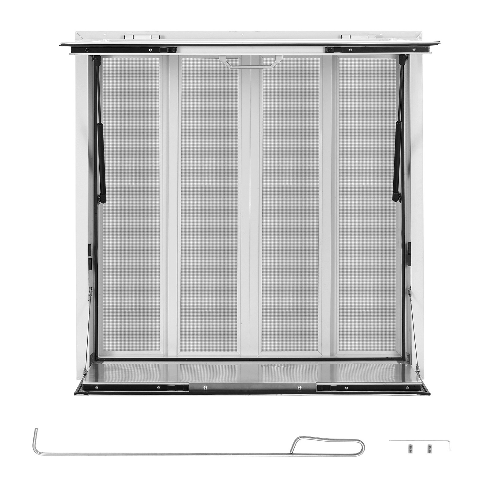 Uimoso 36x36 in Aluminum Alloy Concession Window with Folding Shelf