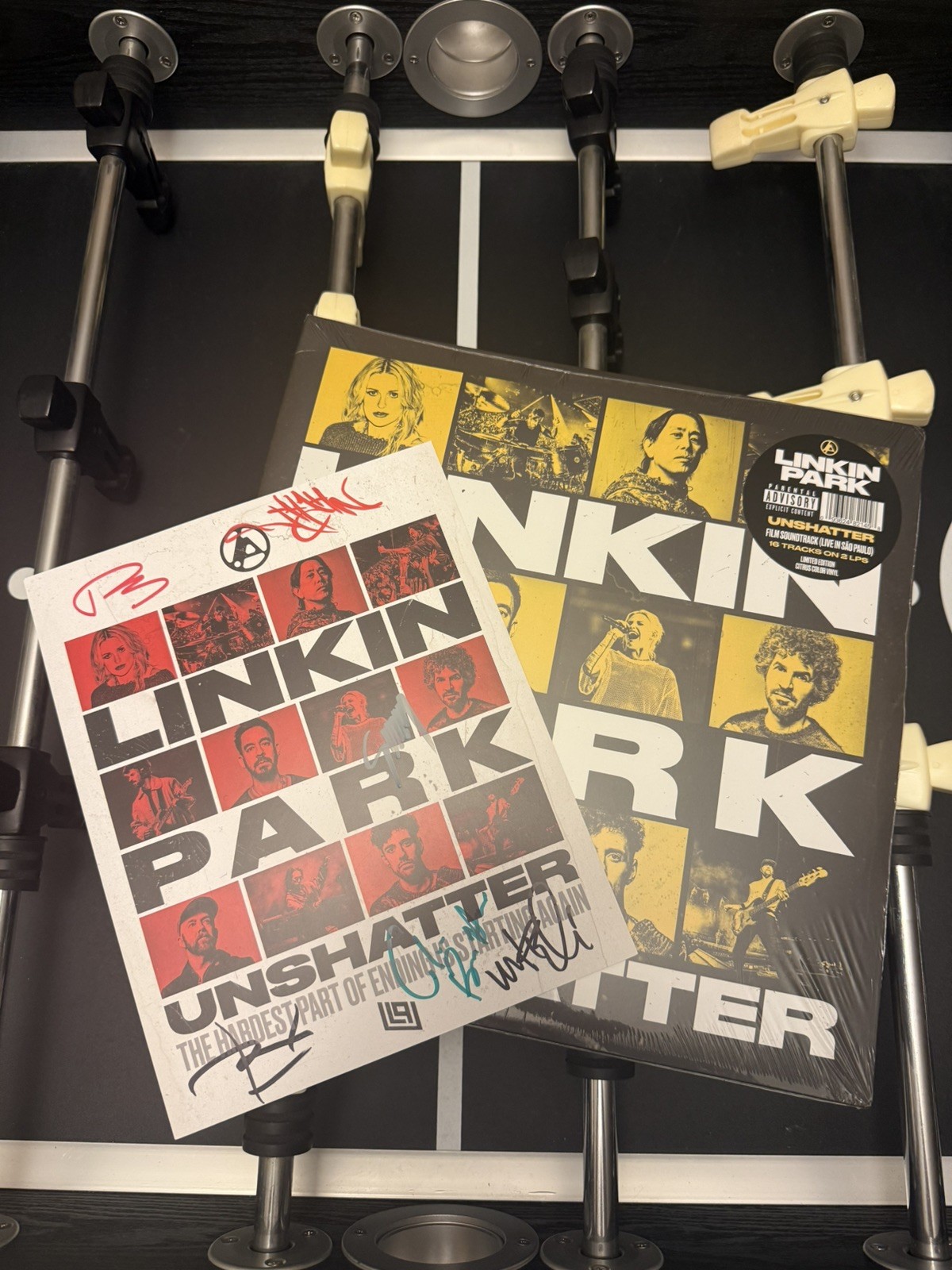 Linkin Park Signed Full Band 8x10 Photo Unshatter Vinyl Emily Armstrong Sold Out