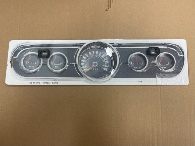 For 1965-1966 Ford Mustang Instrument Bezel Lens 5 Dials In Stock 