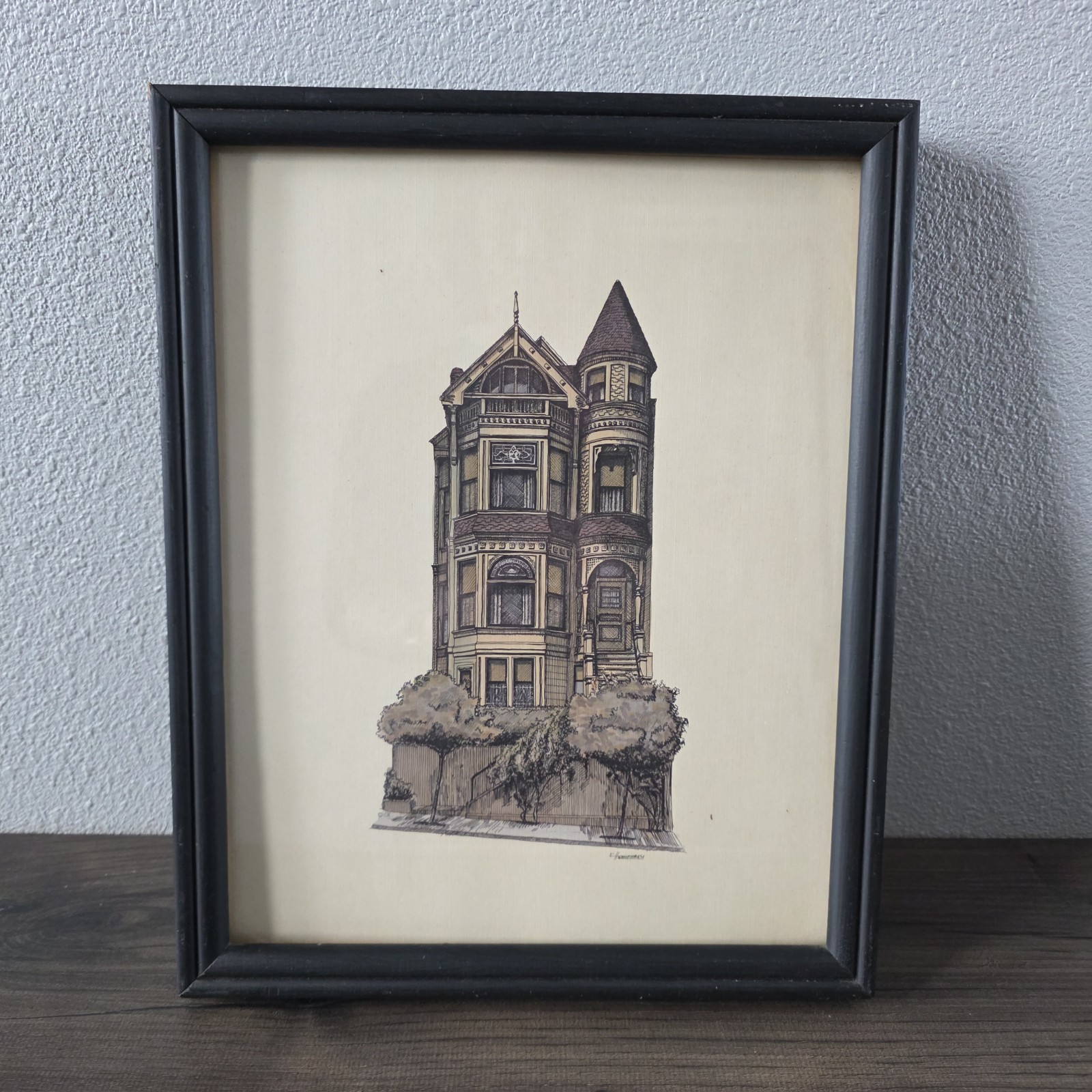 Vintage Curt Humphrey Victorian House San Francisco Print Vintage Curt Humphrey Victorian House San Francisco Print