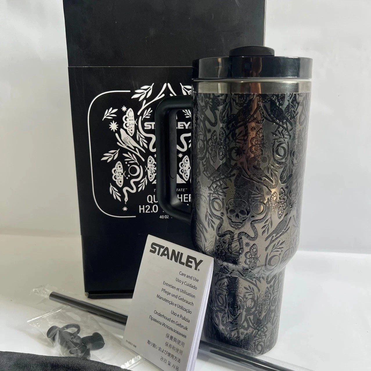 Deadly Damask Stanley Halloween Quencher H2.0 FlowState Tumbler 40ozLimited Edit Deadly Damask Stanley Halloween Quencher H2.0 FlowState Tumbler 40ozLimited Edit