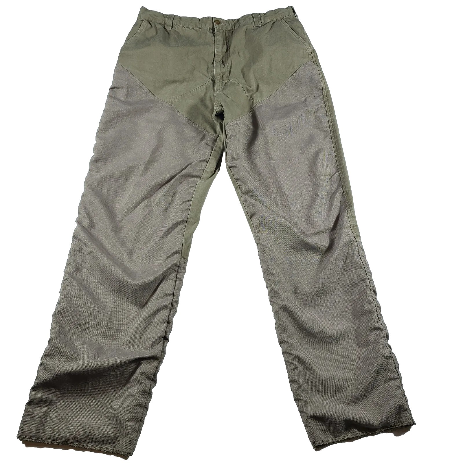 VTG Bob Allen Hunting Brush Pants Sz 38 Khaki Straight Shooting Gun Outdoor 