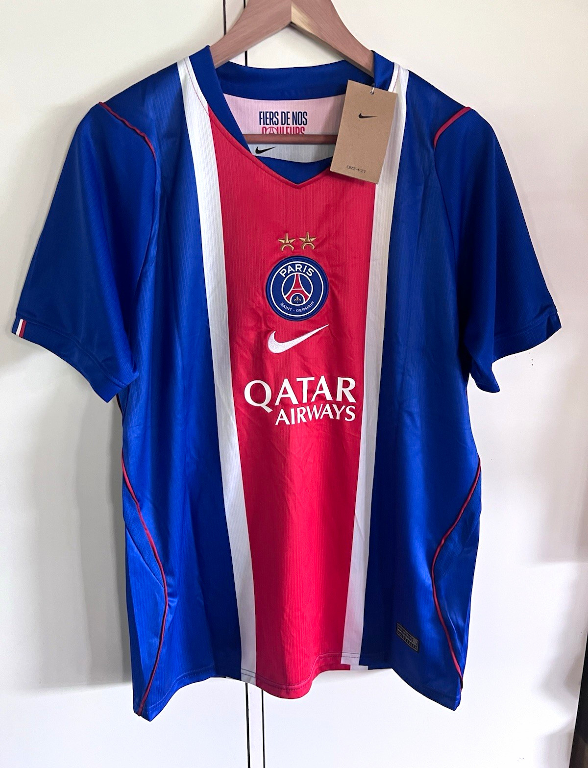 Paris Saint-Germain PSG Desire Doue #14 Home Soccer Jersey 26/27 Blue/Red/White Paris Saint-Germain PSG Desire Doue #14 Home Soccer Jersey 26/27 Blue/Red/White