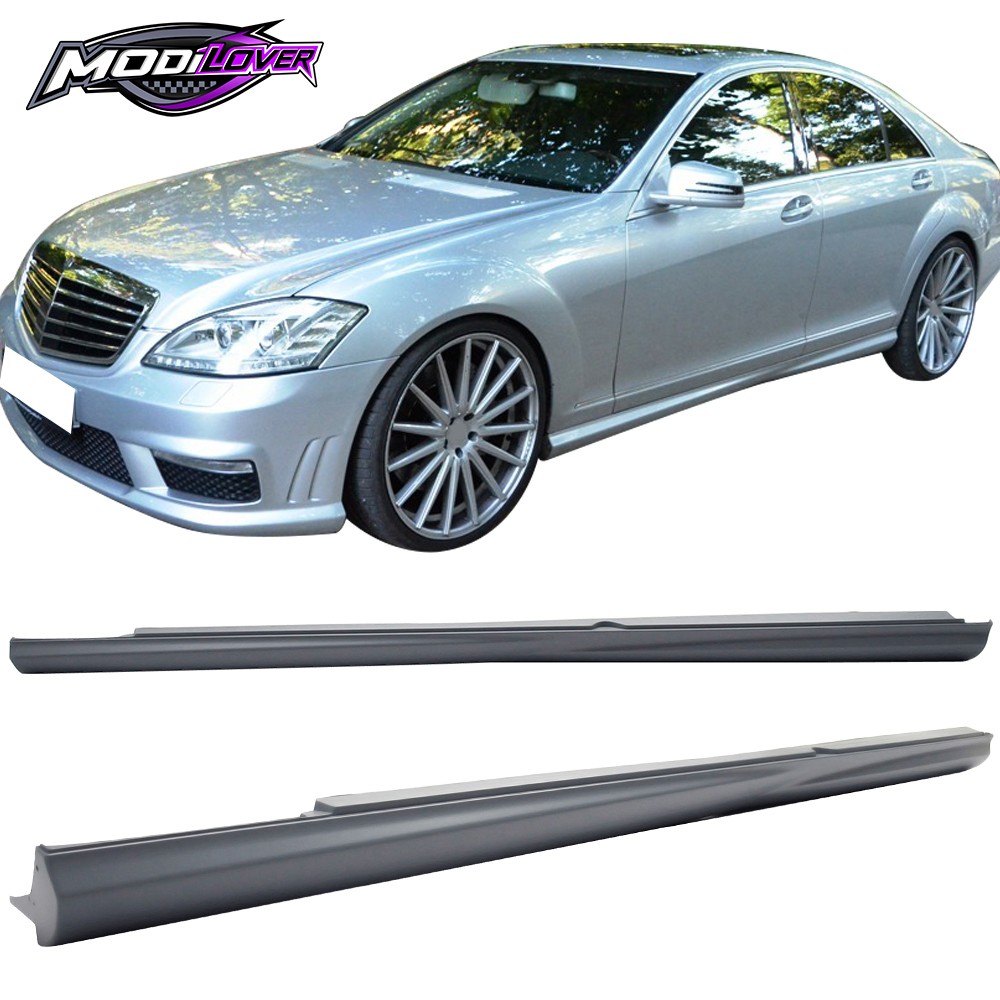 Fits 07-13 Mercedes-Benz W221 S Class Side Skirts Extension Pair PP Fits 07-13 Mercedes-Benz W221 S Class Side Skirts Extension Pair PP