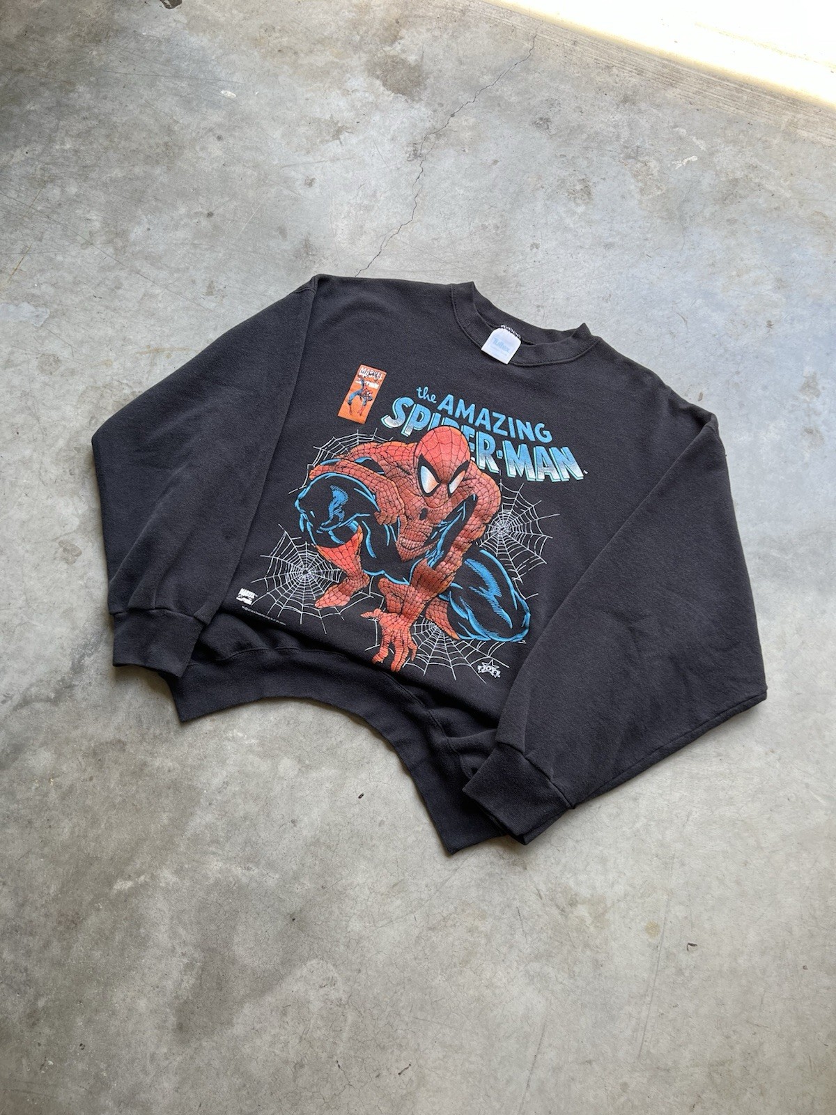 rare vintage 1993 marvel comics spiderman college merch crewneck