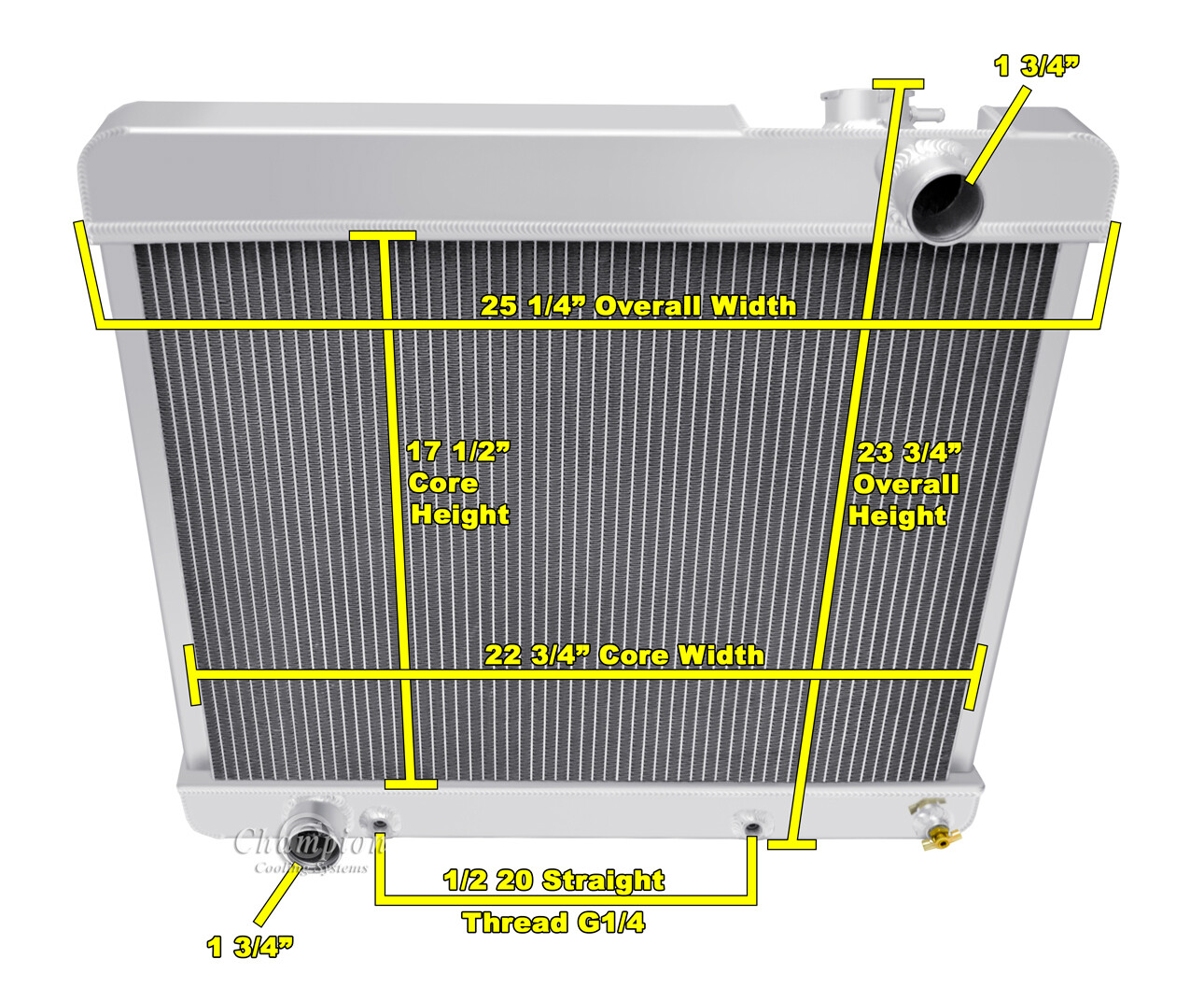 Jamn Champion 2 Row All Aluminum Radiator for 1960 1961 1962 1963 1964 Buick Jamn Champion 2 Row All Aluminum Radiator for 1960 1961 1962 1963 1964 Buick