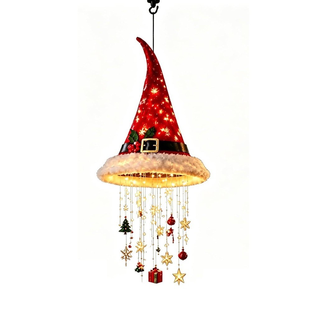 Cute Christmas Hat Decor, LED Hanging Lights for Home, Party & Gift Cute Christmas Hat Decor, LED Hanging Lights for Home, Party & Gift
