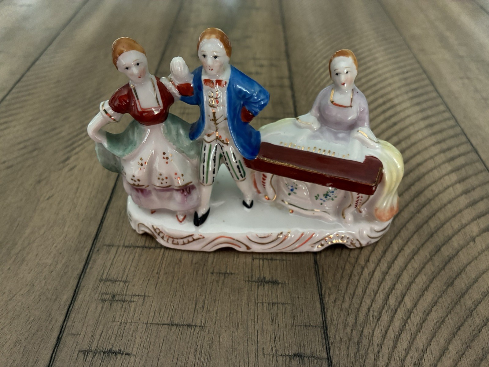 Vintage OCCUPIED JAPAN Dancing Colonial Couple by Piano 5\