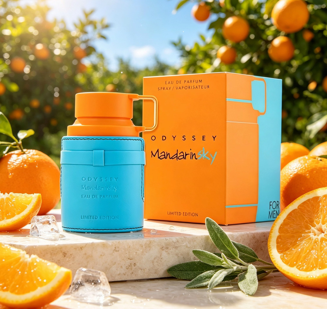 Odyssey Mandarin Sky 100ml perfume, citrus food fragrance, lasting fragrance