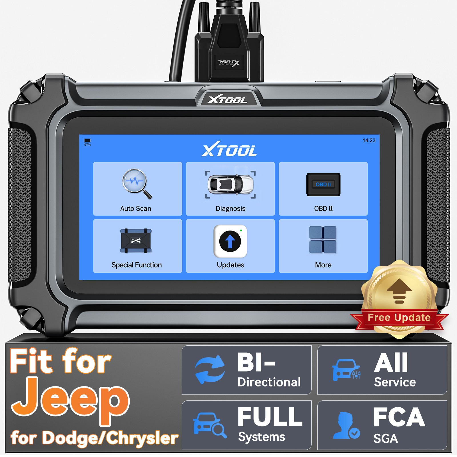 XTOOL IP500 Car OBD2 Scanner Bidirectional Diagnostic Tool PCM For Dogde Jeep