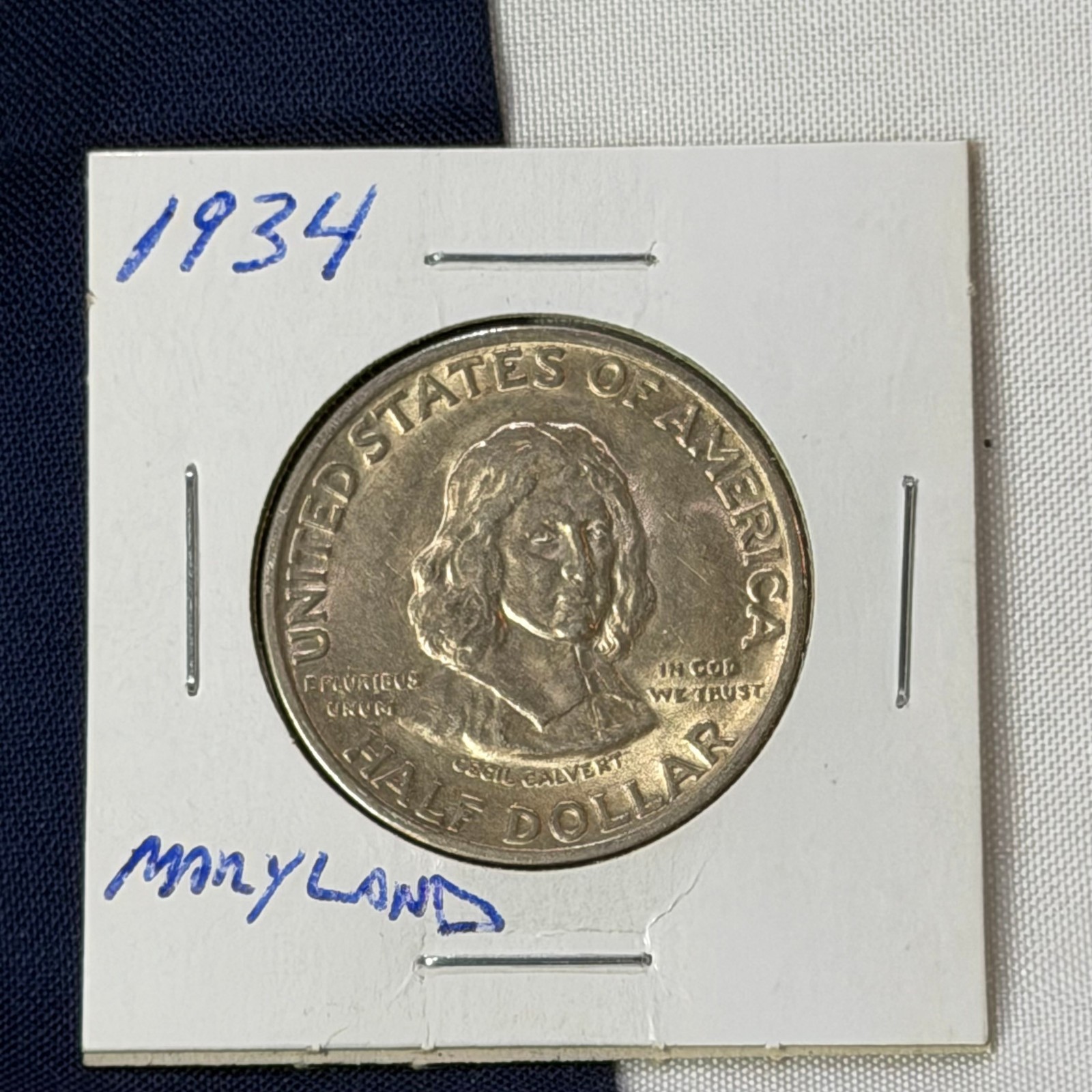 1934 D 90% MARYLAND Half Dollar Commemorative Coin