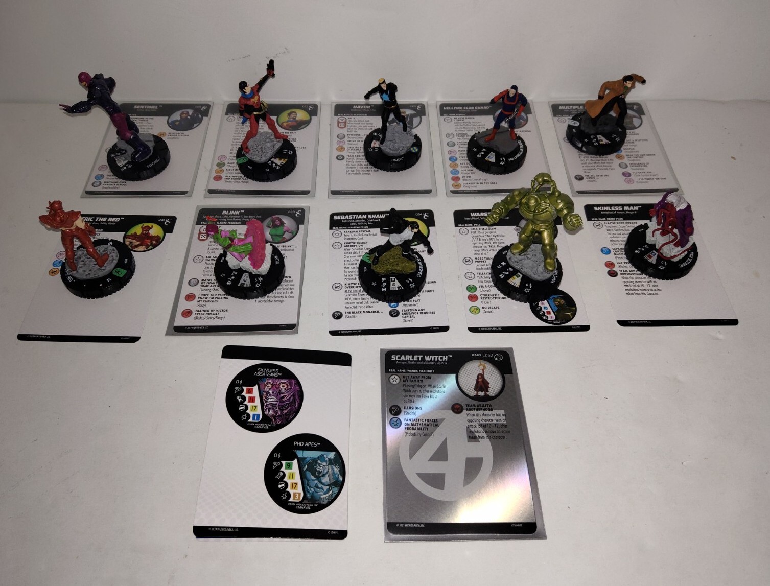 X-Men Rise & Fall Marvel 10 Heroclix Lot Warstar Skinless Man Blink 038 Rare 