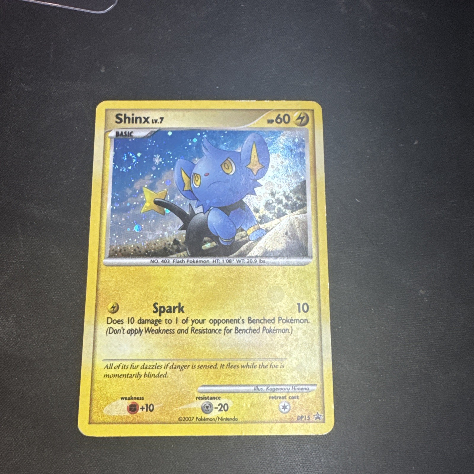ERROR 2007 Shinx Black Star Promo DP15 Holo Upside Down BACK HOLO BLEED+SWIRL ERROR 2007 Shinx Black Star Promo DP15 Holo Upside Down BACK HOLO BLEED+SWIRL