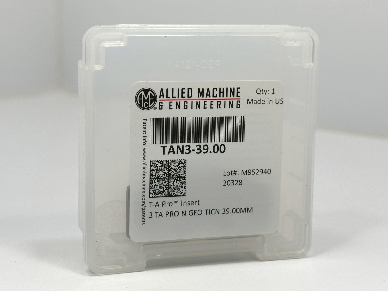 AME Allied Machine TAN3-39.00 39mm #3 TA PRO | Spade Drill Insert | NEW 1pc AME Allied Machine TAN3-39.00 39mm #3 TA PRO | Spade Drill Insert | NEW 1pc