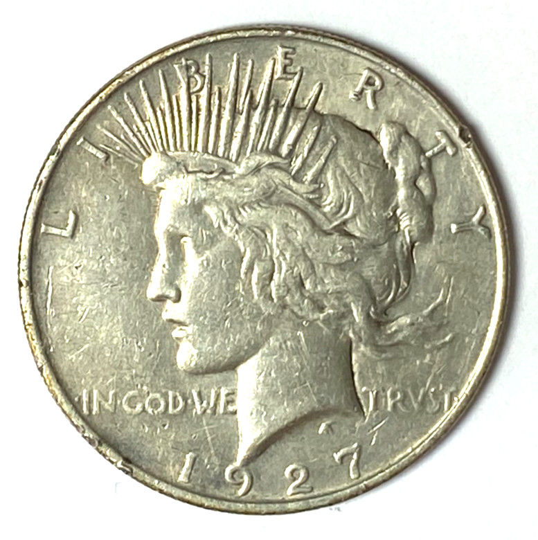 1927 D $1 Peace Silver US One Dollar Denver 1927 D $1 Peace Silver US One Dollar Denver