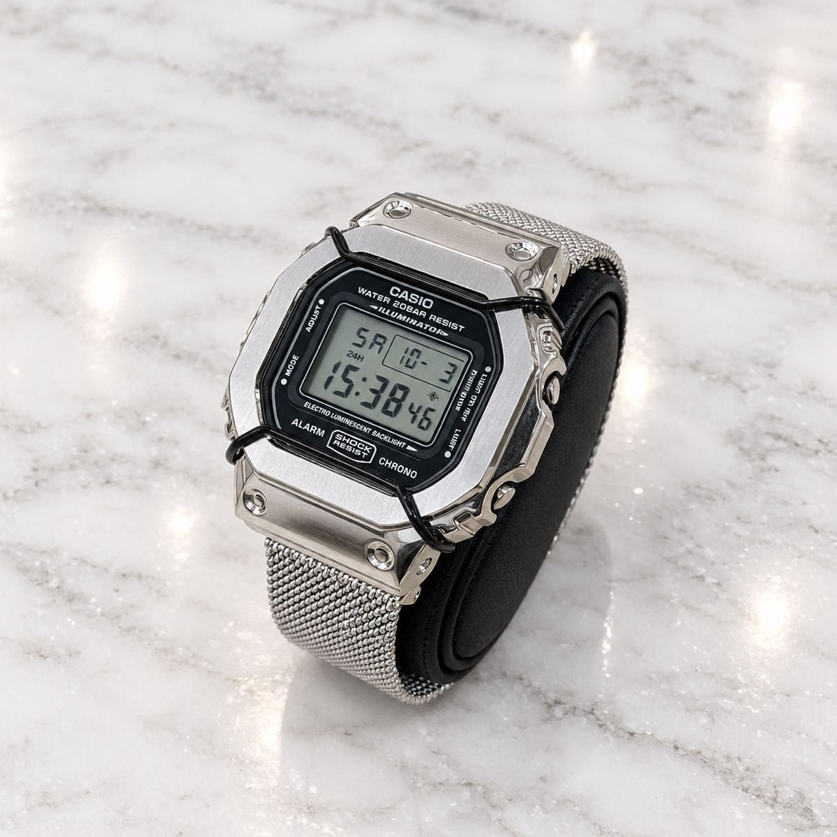 Casio G-Shock DW-5600 Silver Custom Watch Japan