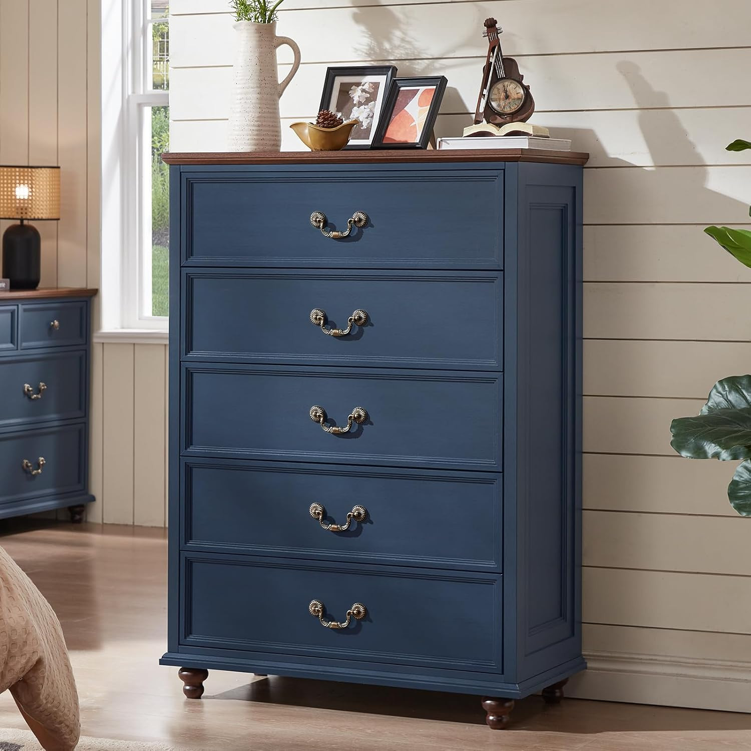 Farmhouse 5 Drawer Dresser for Bedroom, 45\