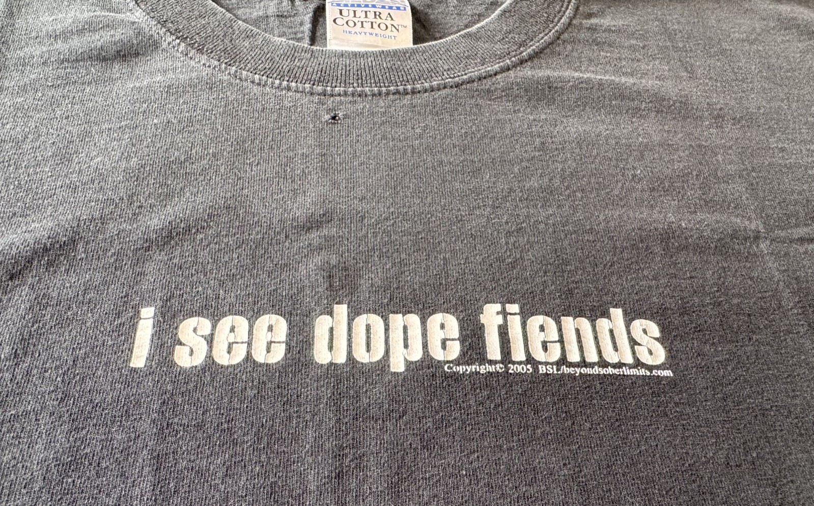 Vintage I See Dope Fiends Double Stitch Tshirt Gildan Ultra Cotton Tag Sz XL