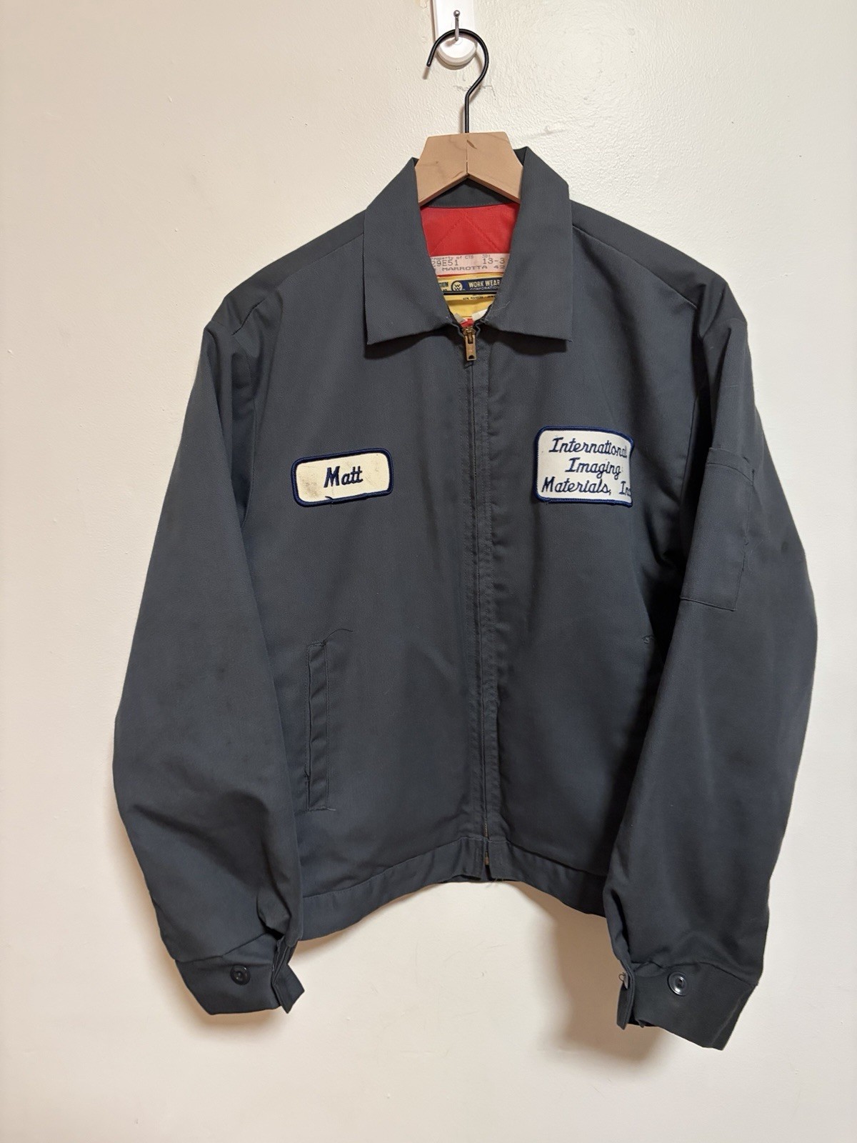 Vintage 1970s Distressed Work Wear Jacket Size Medium Made In USA Vintage 1970s Distressed Work Wear Jacket Size Medium Made In USA