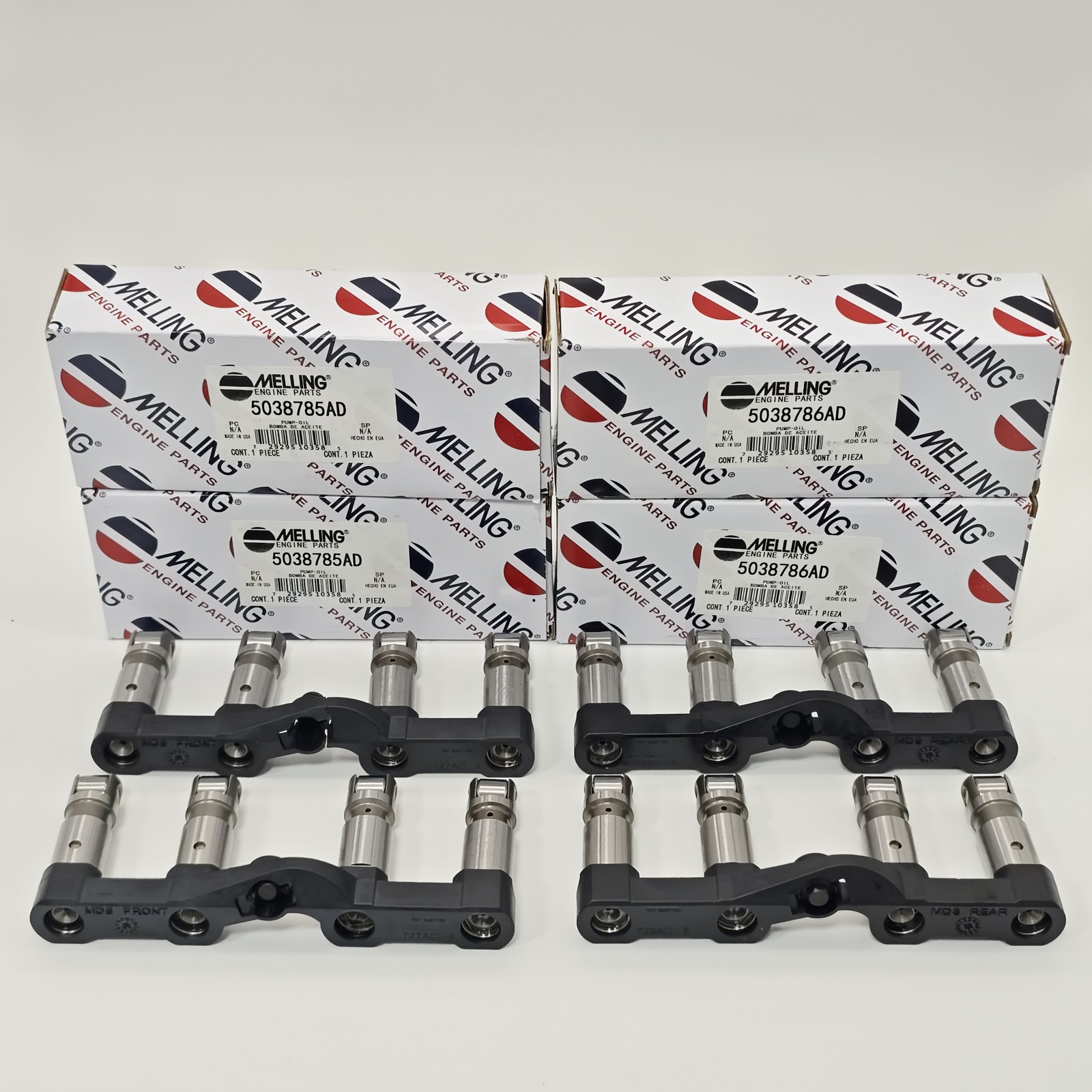 MELLING Hydraulic Lifters Complete SET Front Back 2X 5038785AD 2X 5038786AD NEW