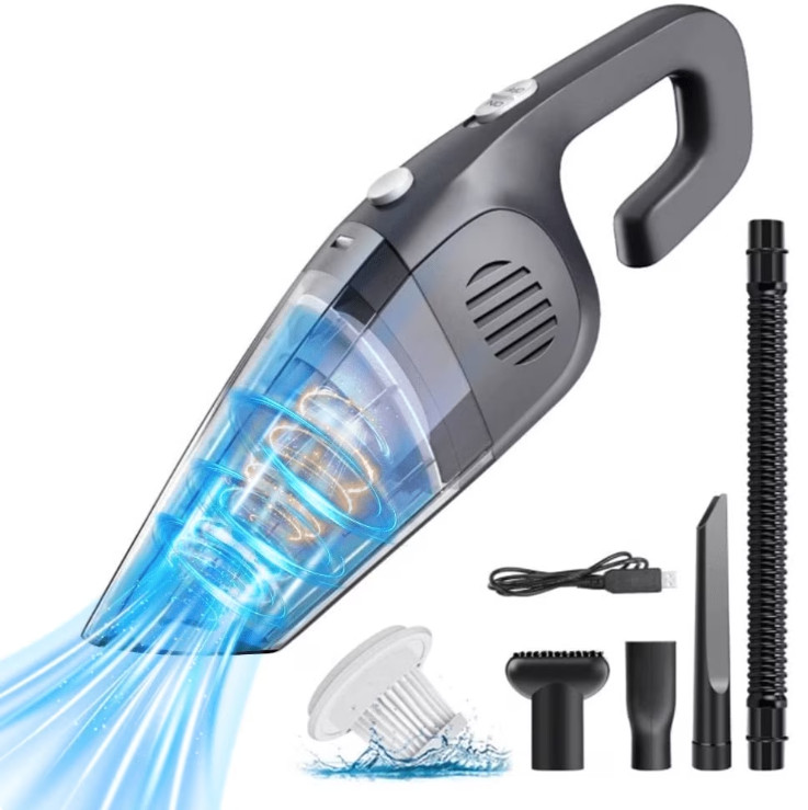 Aspiradora Mano Inalámbrica 7,5KPa Coche Portátil Filtro HEPA Lavable Carga Rápi
