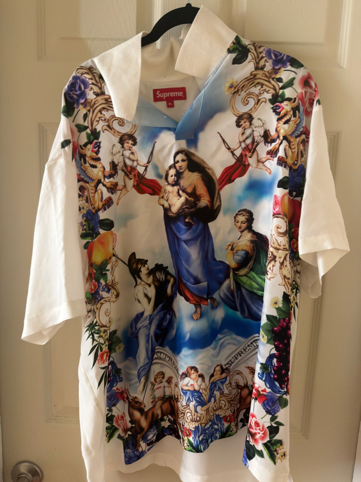 Supreme Heavenly Silk Polo Shirt White Supreme Heavenly Silk Polo Shirt White