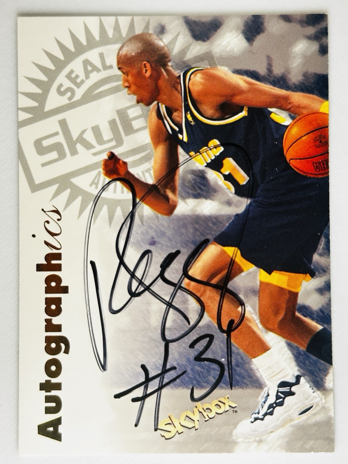 1997-98 Skybox Premium - Autographics Reggie Miller (AU)