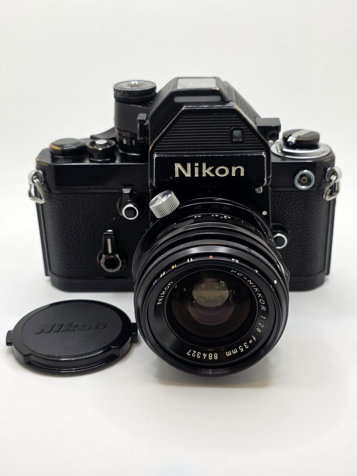Black Nikon F2 Photomic Film Camera w/ PC-Nikkor 35mm f/2.8 Shift Lens TESTED