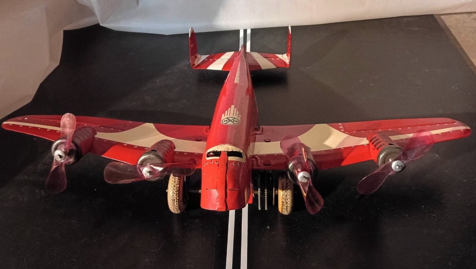 Marx Vintage 1930\'s-40\'s Tin Airplane Toy Airplane. [Battery Powered]