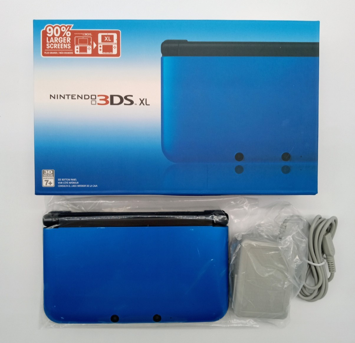 Excellent Condition Nintendo 3DS XL Blue New Screen Charger Stylus Original Box
