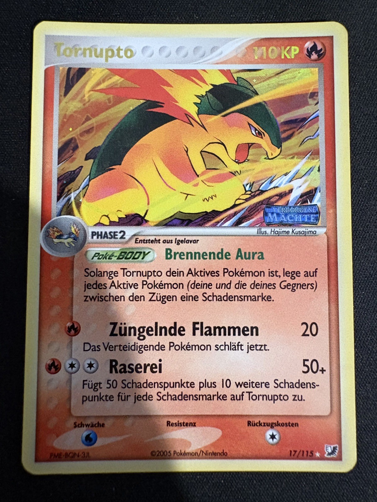 Typhlosion German Pokemon EX Unseen Forces #17 2005