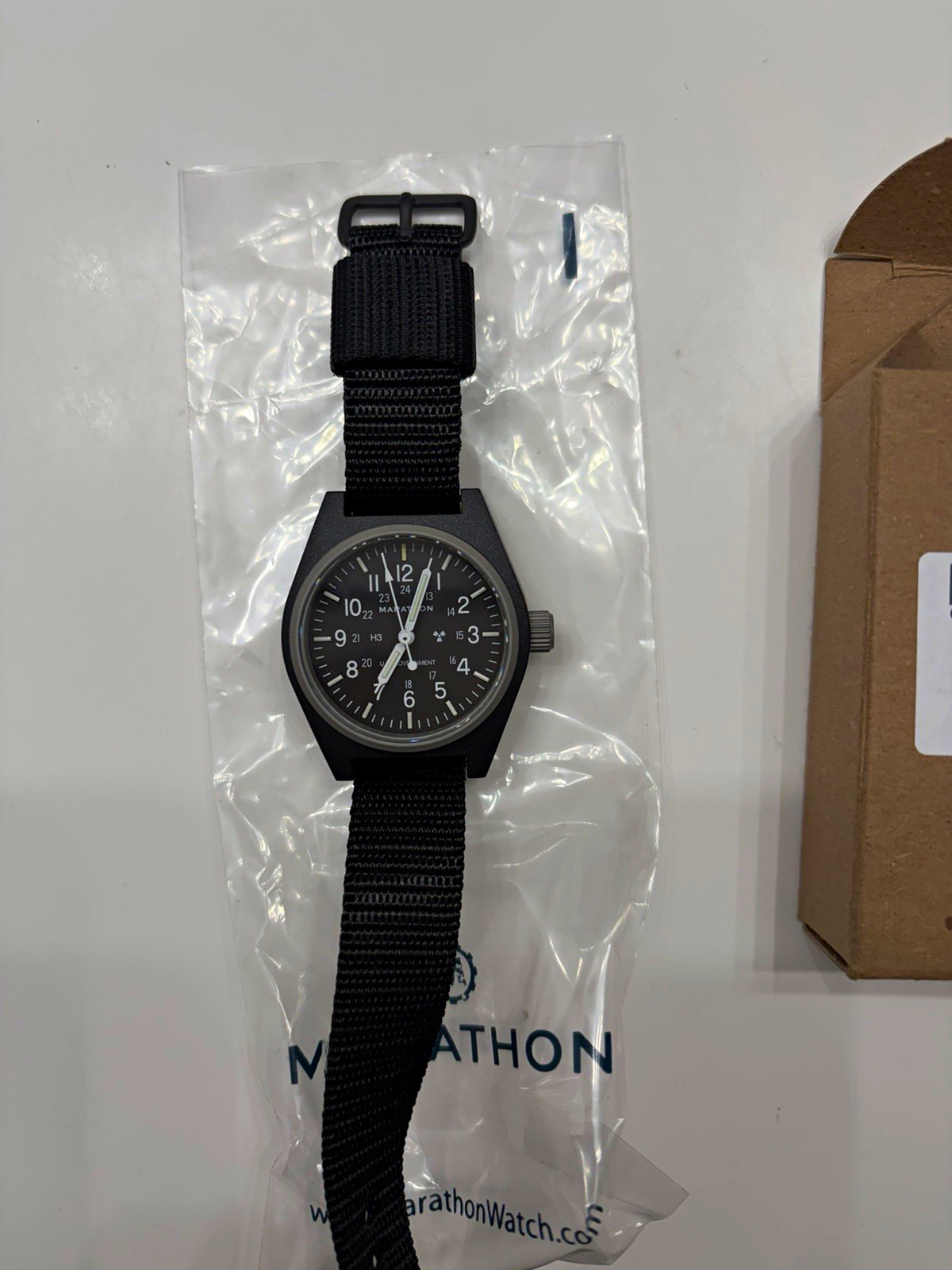 Marathon General Purpose Mechanical Military Watch Black Dial 34mm Nylon Strap Marathon General Purpose Mechanical Military Watch Black Dial 34mm Nylon Strap