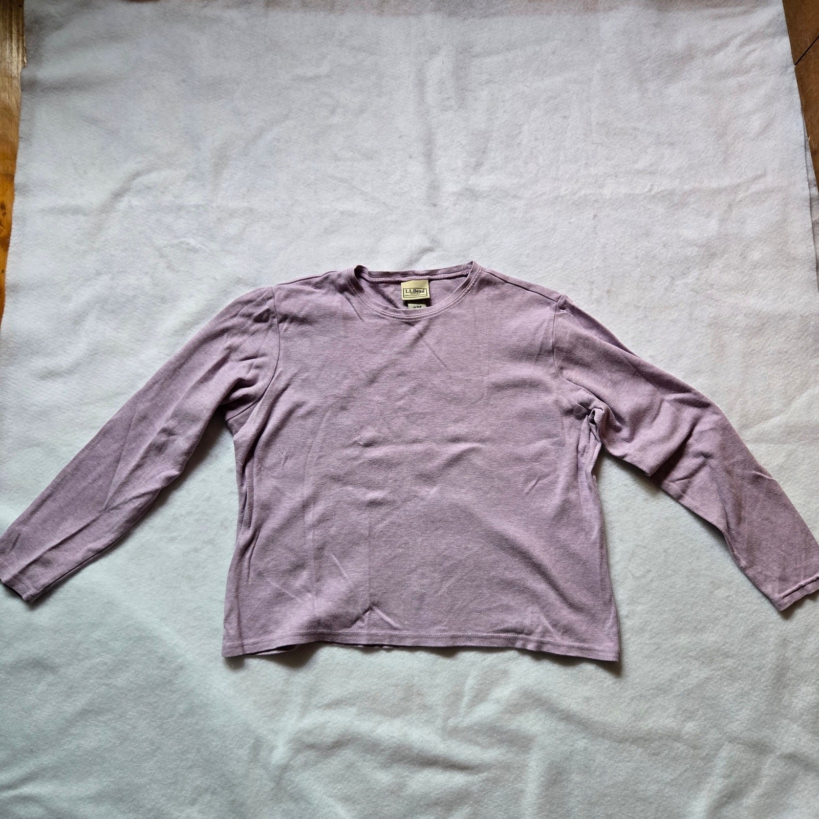VTG L.L. Bean Women\'s T-shirt, Purple Heather, Long Sleeve, Medium, 100% Cotton VTG L.L. Bean Women\'s T-shirt, Purple Heather, Long Sleeve, Medium, 100% Cotton