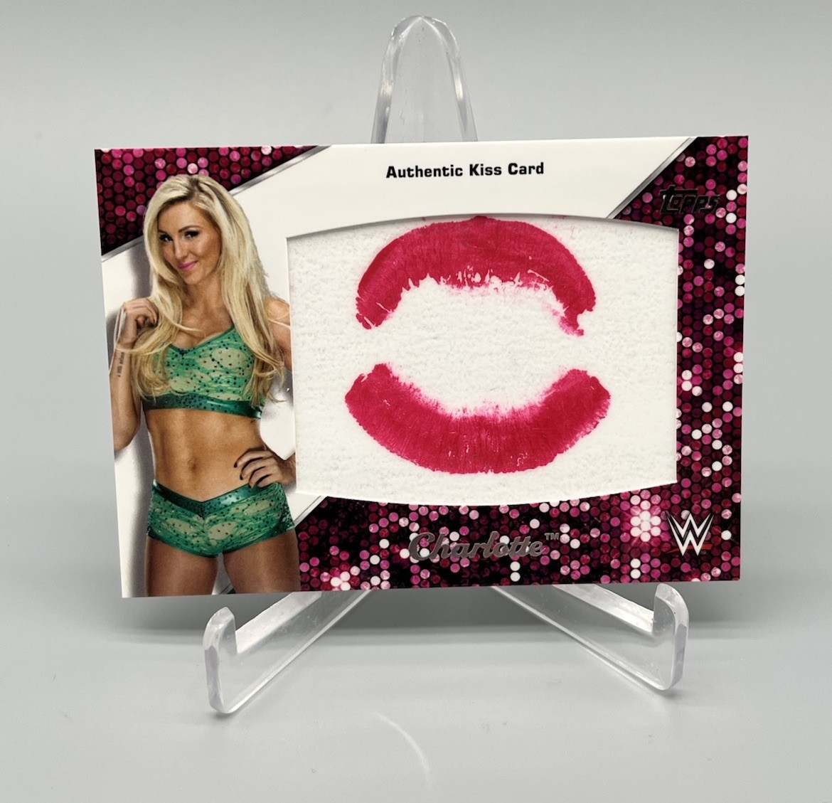 2016 Topps WWE Charlotte Flair Authentic Kiss Card /99 The Queen