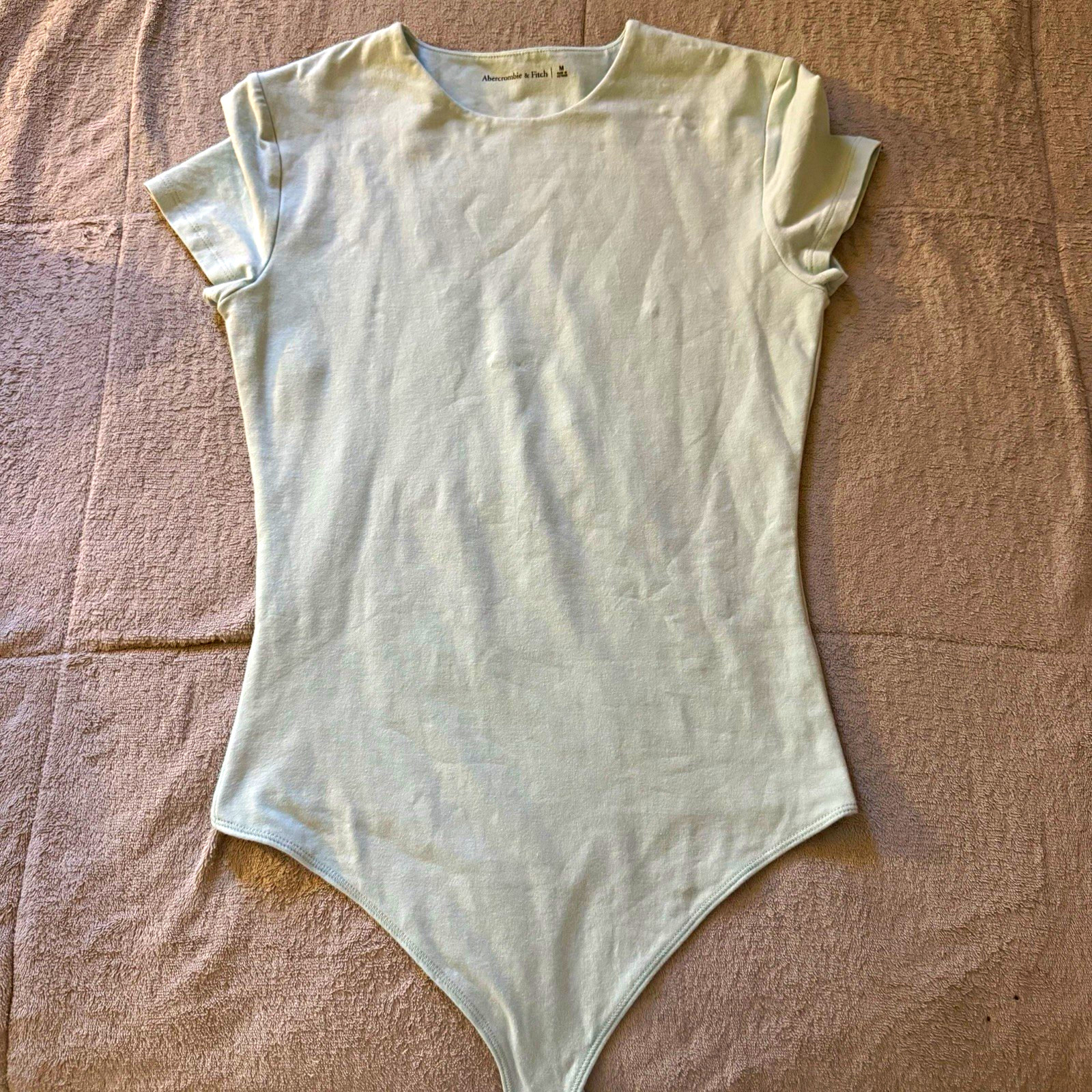Abercrombie & Fitch Women\'s Mint Short Sleeve Bodysuit Size M Abercrombie & Fitch Women\'s Mint Short Sleeve Bodysuit Size M