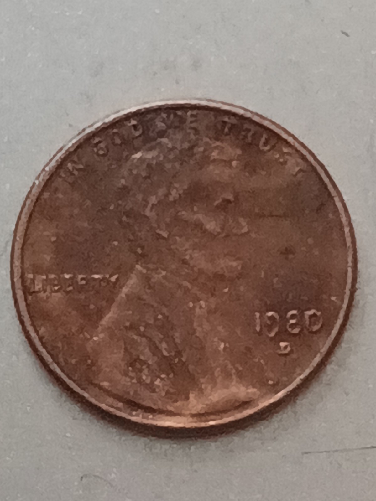 1980-D Lincoln Memorial Cent Penny 1980-D Lincoln Memorial Cent Penny