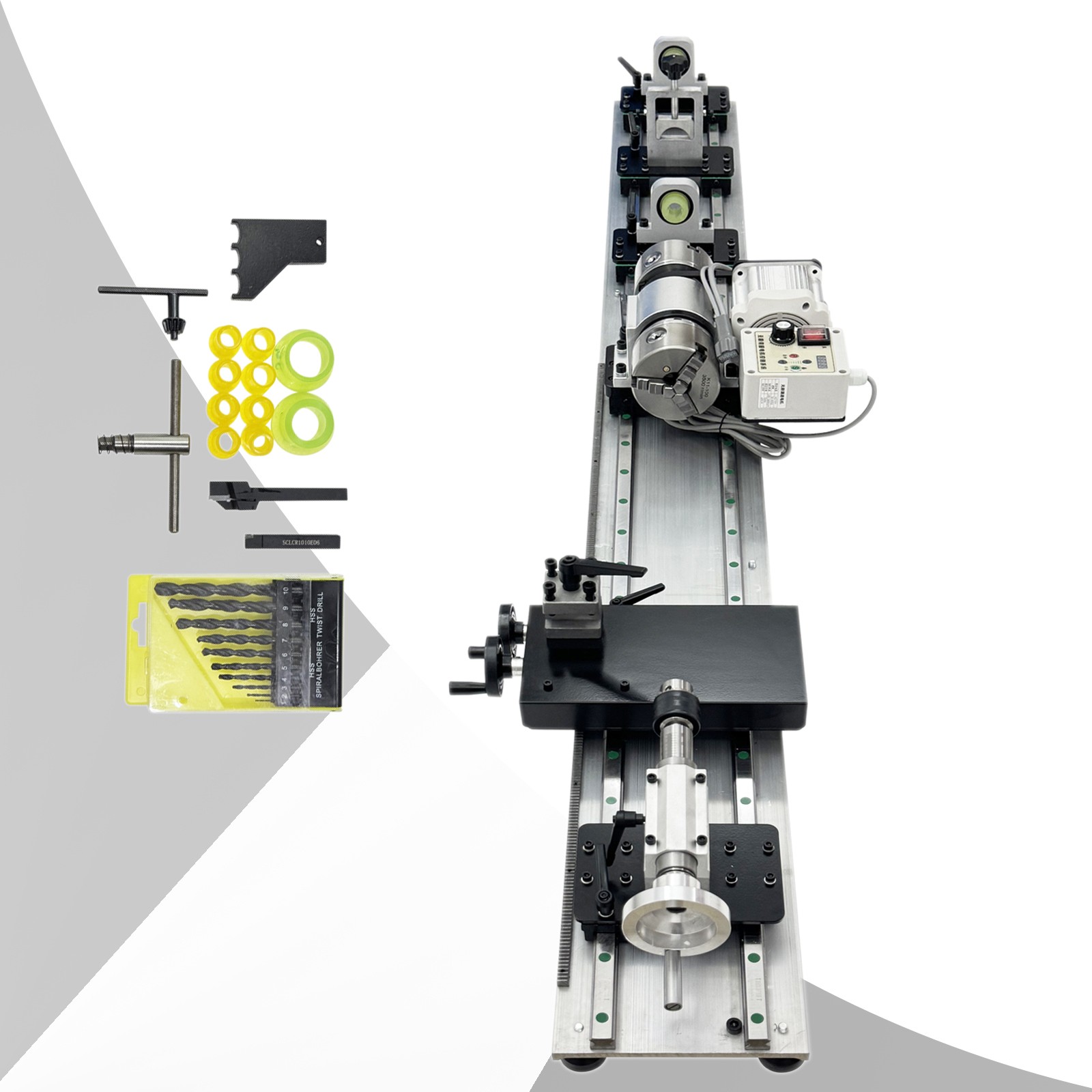110V 550W Billiard Cue Repair Machine Double Chuck Repair Lathe Double Support